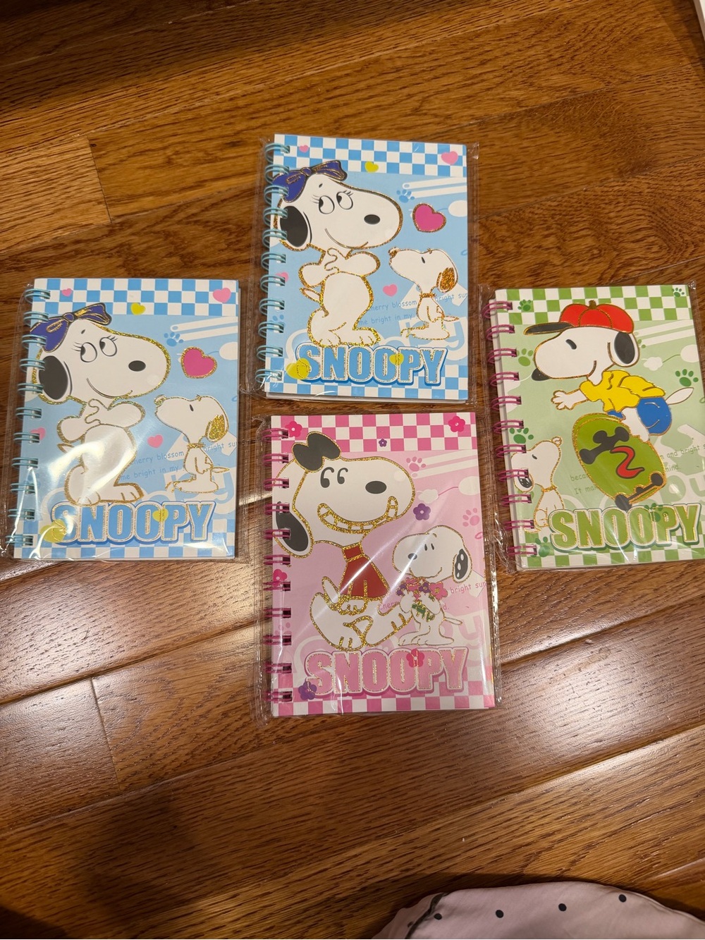 Peanuts Snoopy Spiral Notebooks - Blue, Pink, Green